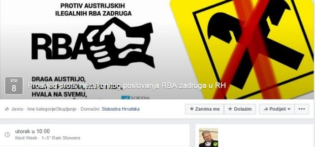Oštećenici RBA zadruga: Ljudi, DOĐITE NA PROSVJED pred austrijsko veleposlanstvo!