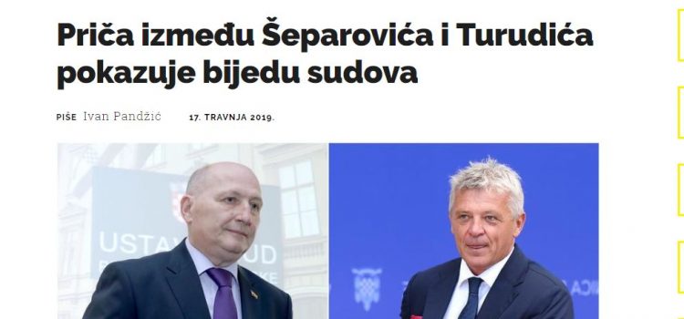 ‘Ono što su jedan o drugome rekli Šeparović i Turudić zorno pokazuje ZAŠTO GRAĐANI NE VJERUJU SUDSTVU’