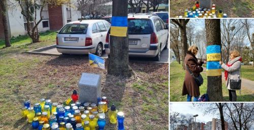 Podrška Ukrajini i izrazi suosjećanja sa žrtvama agresije – u Ukrajinskoj ulici u Zagrebu