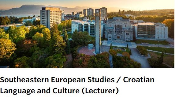 Sveučilište u kanadskom gradu Vancouveru otvara katedru hrvatskog jezika i kulture